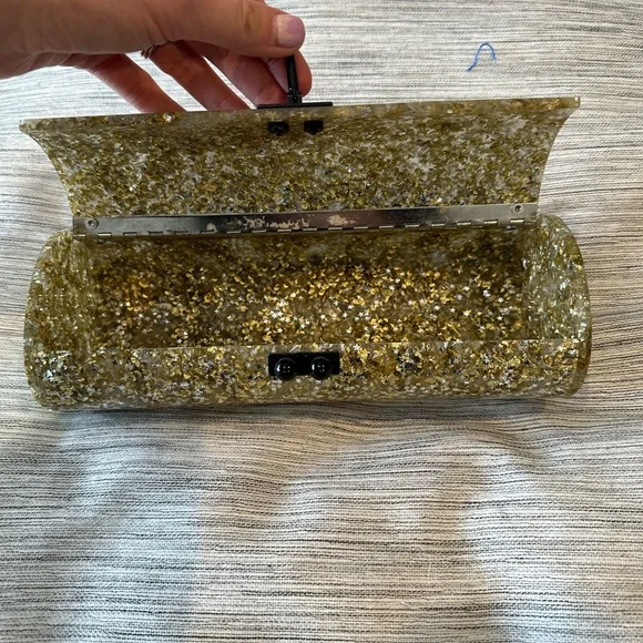 Edie Parker barrel clutch - gold/silver - very good condition - Picture 3 of 3